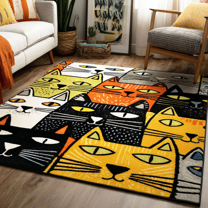 Curious Whiskers Area Rug