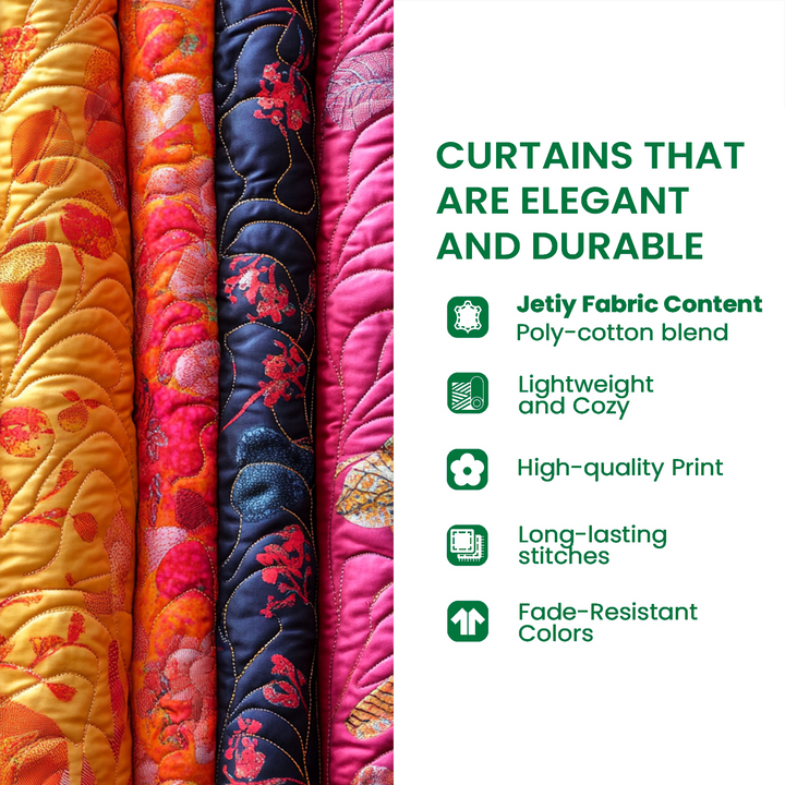 Sunset Totem Quilted Curtains