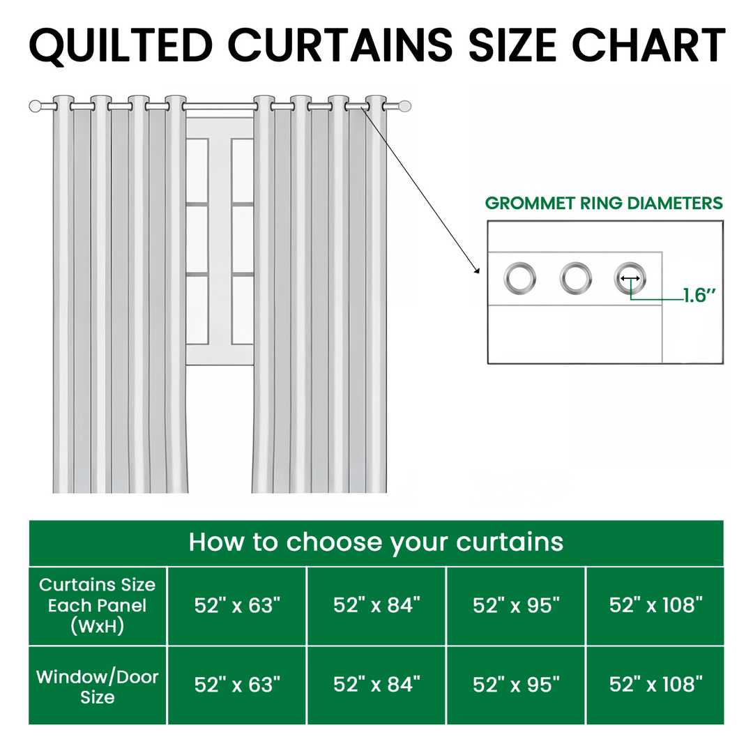 Lakeside Birch Quilted Curtains