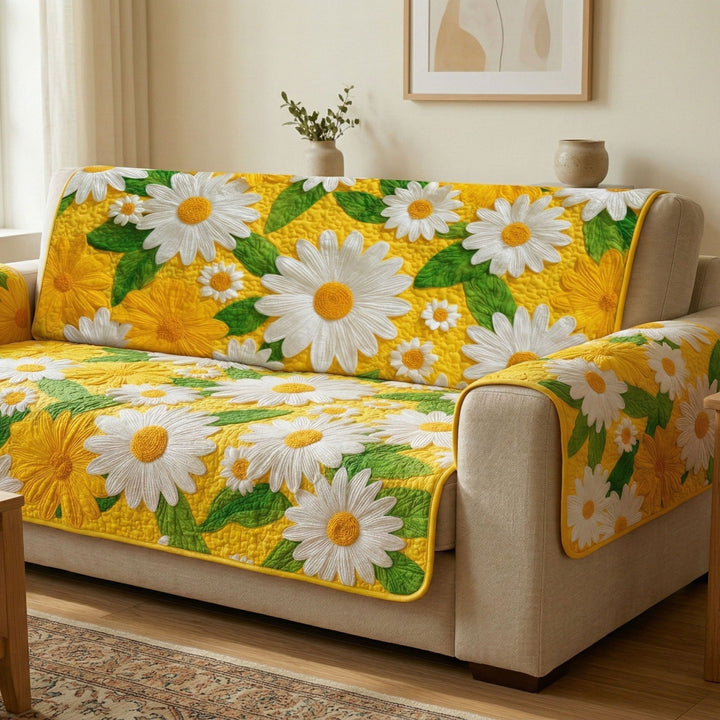 Daisy Charm Quilted Sofa Cover