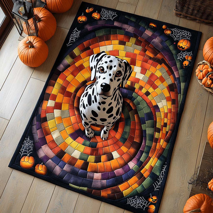 Dalmatian Pumpkin Spiral Area Rug