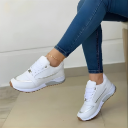 Contrast Wedge Sneakers