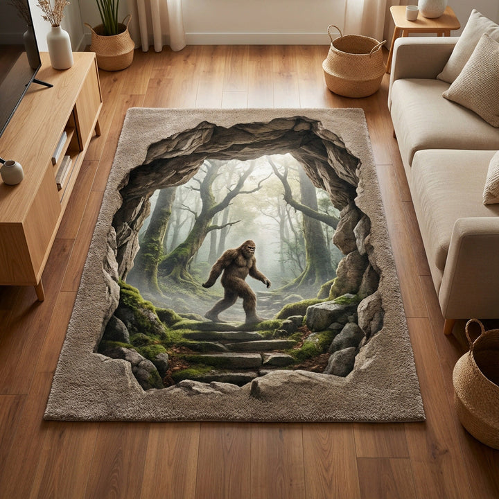 Dark Footprint Area Rug