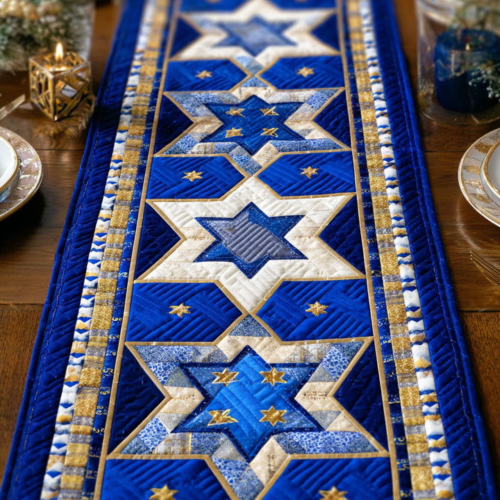 David Emblem Quilted Table Runner