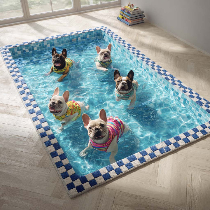 Deep-Dive Frenchies Area Rug
