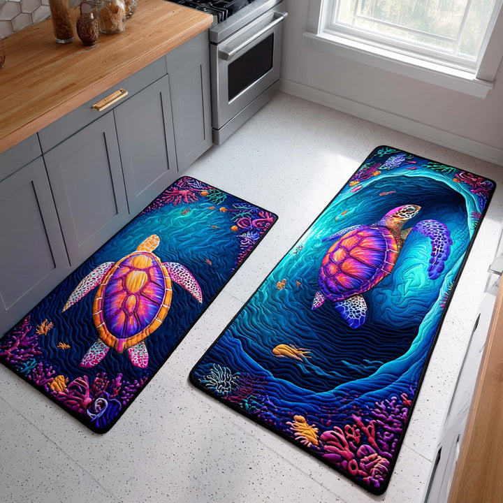 Deep Blue Journey Kitchen Area Rug