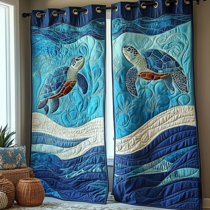 Deep Sea Slow Quilted Curtains