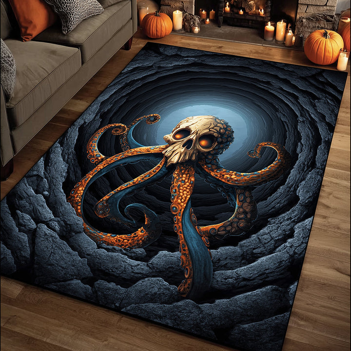 Deepsea Octopus Skull Area Rug