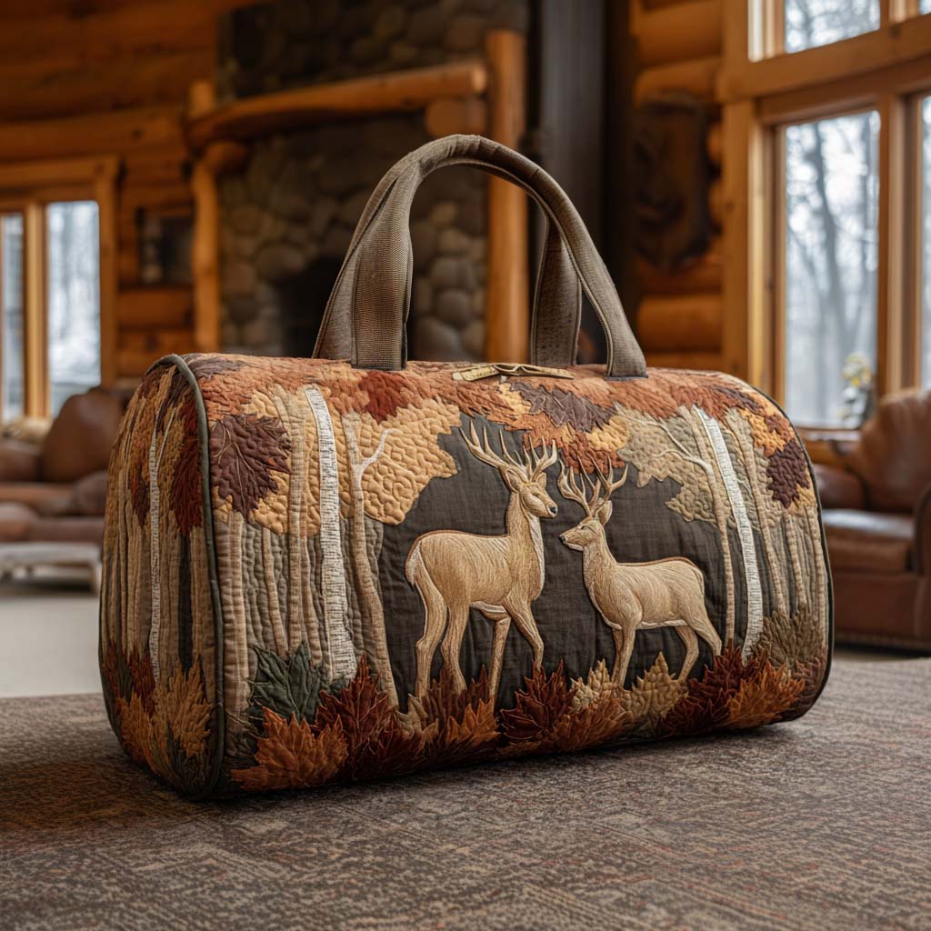 Deer Quilted Duffle Bag