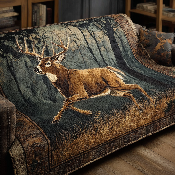 Deer Spirit Quilted Sofa Cover
