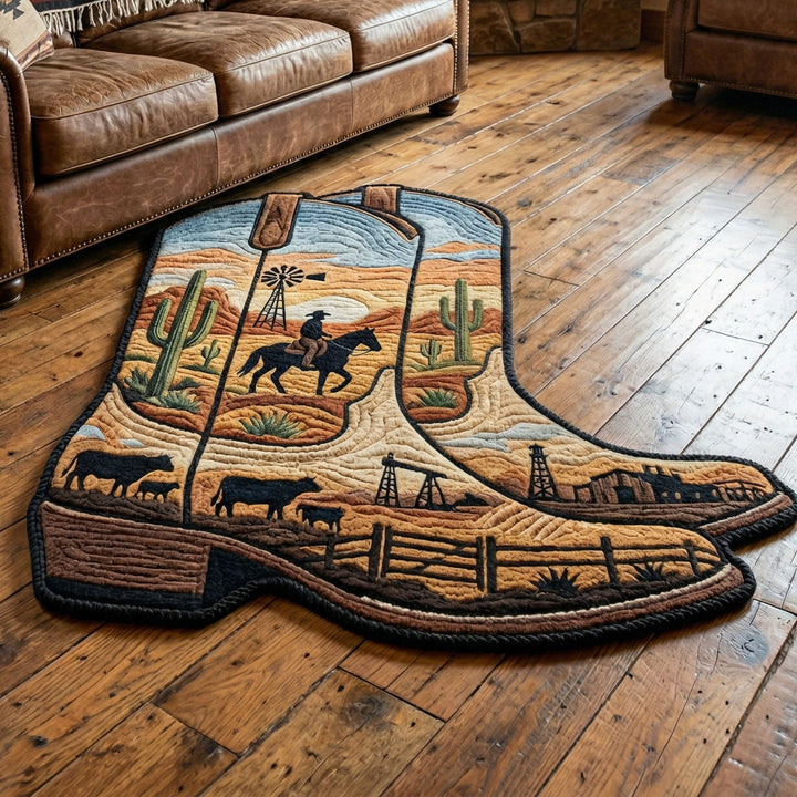 Desert Bloom Custom Shape Area Rug