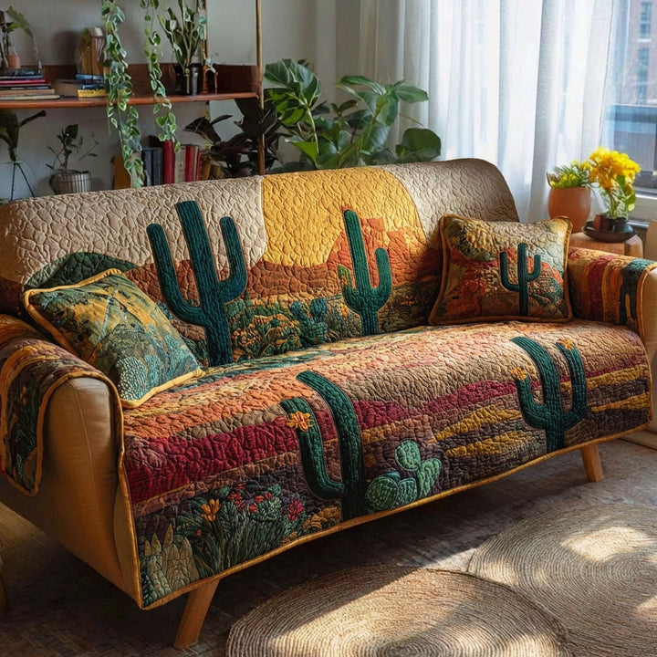 Desert Calm Quilted Sofa Cover