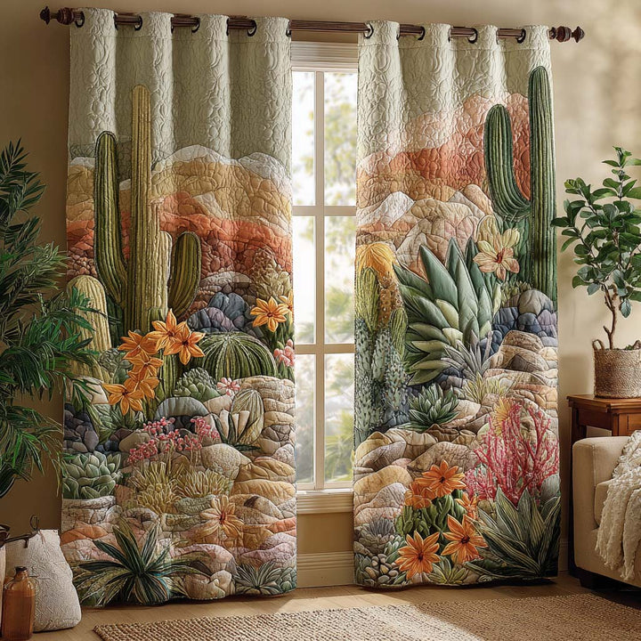 Desert Glow Horizon Quilted Curtains