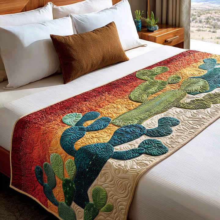 Desert Starburst Quilted Bed Runner