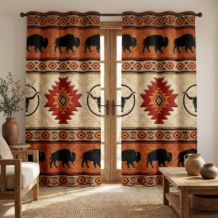 Desert Totem Quilted Curtains