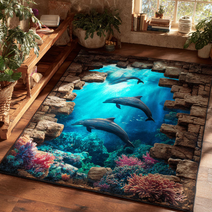Dolphin Dance Area Rug