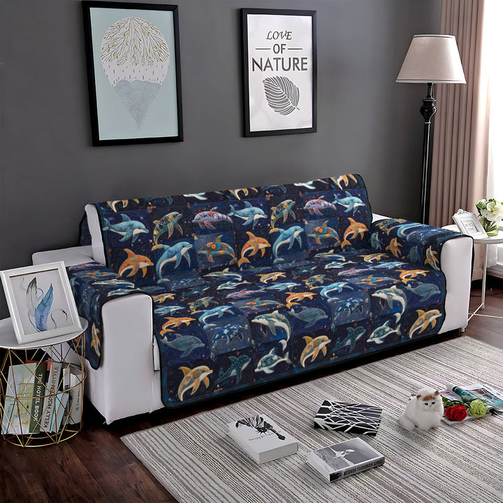 Dolphin Dreams Quilted Sofa Cover