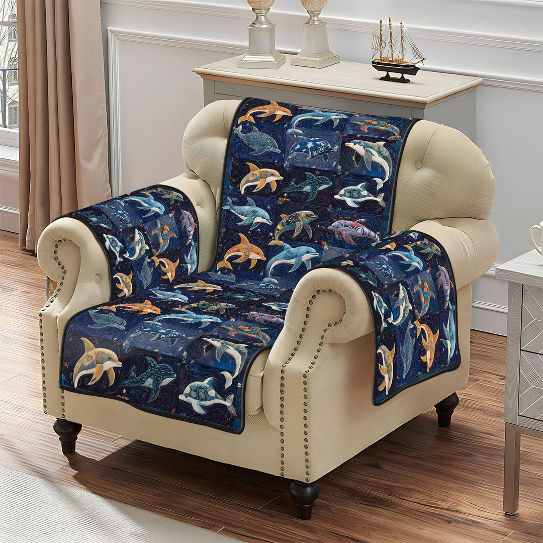 Dolphin Dreams Quilted Sofa Cover