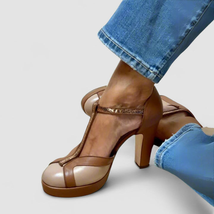 Criselmara™ - Elegant and original sandals with a high heel