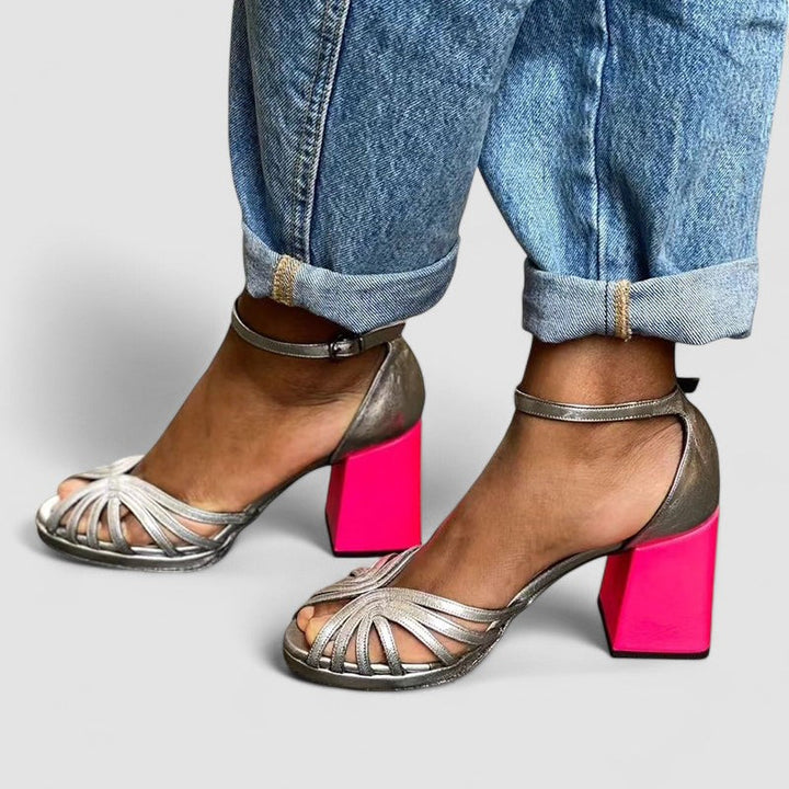 Seraphina™ - Shiny high heel sandals