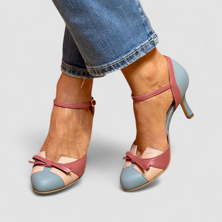 Bellarosa - Colourful sandals with knots and straps, with a round toe