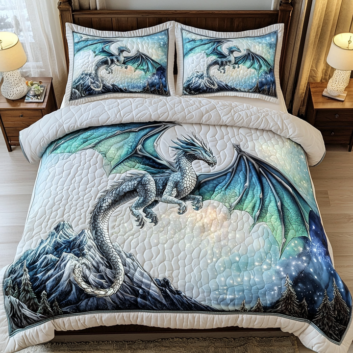 Dragon 3-Piece Quilted Bedding Set