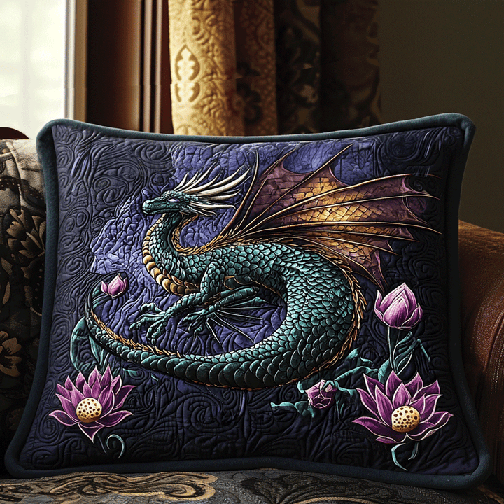 Dragon Realm Quilted Bedding Pillow Case