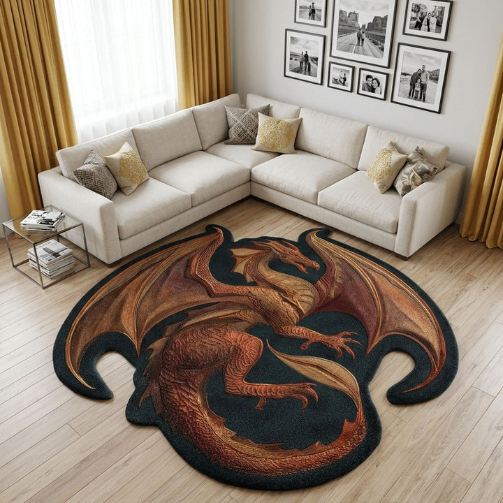 Dragon Realm Custom Shape Area Rug