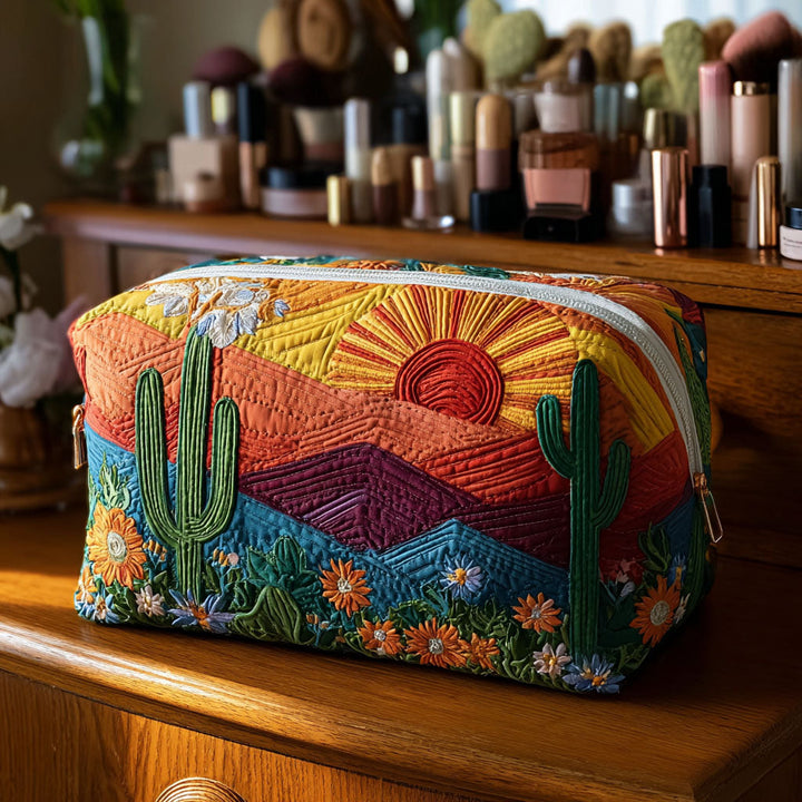 Dusty Trails Quilted Makeup Bag
