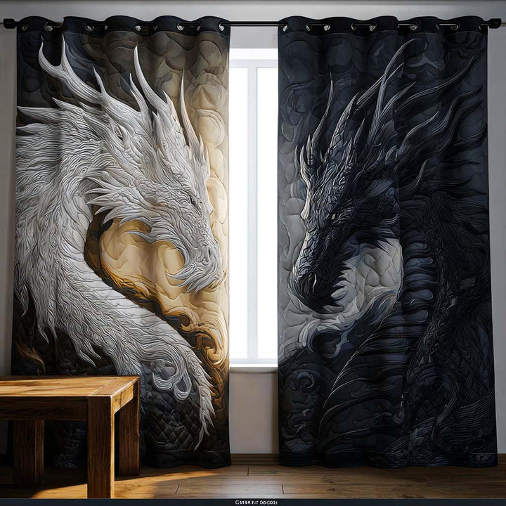 Earthbound Dragon Quilted Curtains