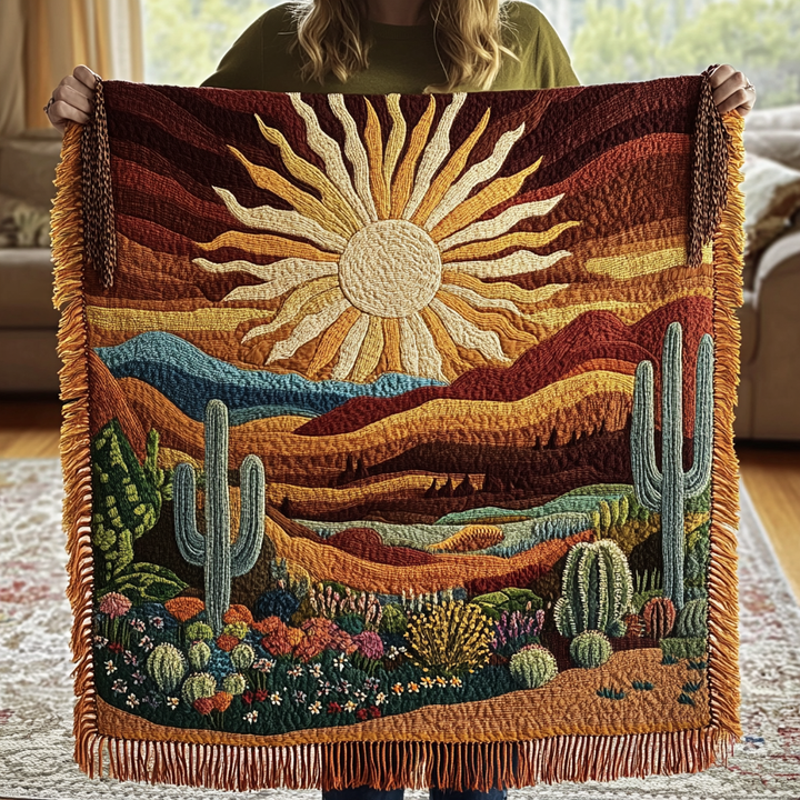 Earthy Hues Woven Sofa Blanket
