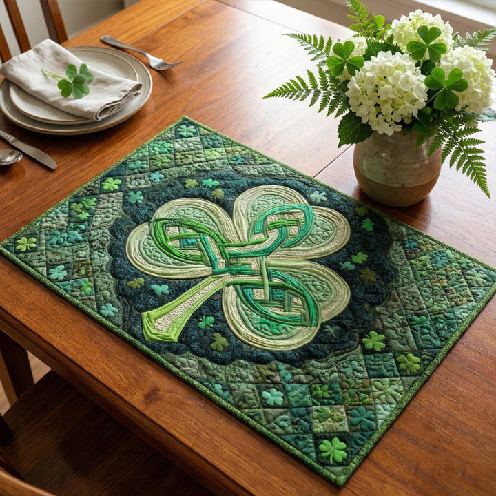 Emerald Clover Quilted Placemat