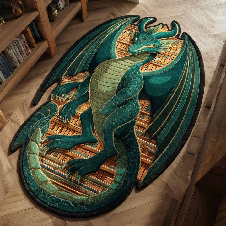 Emerald Wing Custom Shape Area Rug