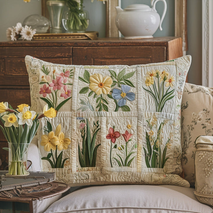 Enchanted Garden Quilted Bedding Pillow Case