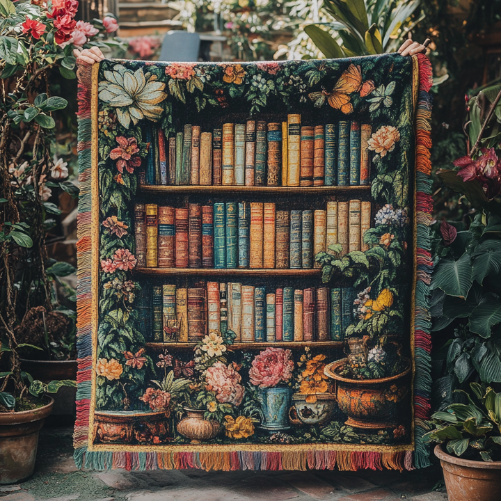 Enchanted Library Woven Sofa Blanket