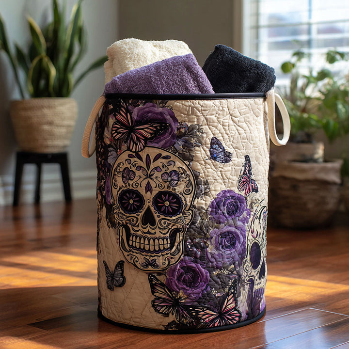 Eternal Bones Quilted Laundry Basket