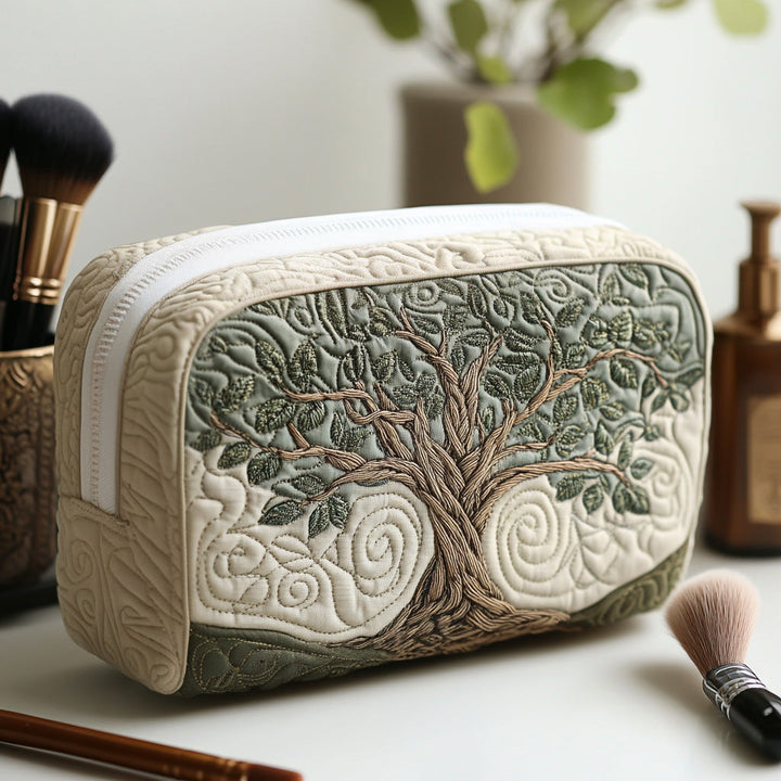 Eternal Roots Quilted Makeup Bag