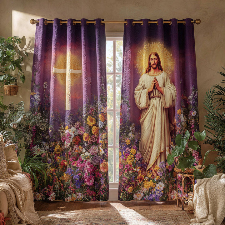 Eternal Savior Quilted Curtains