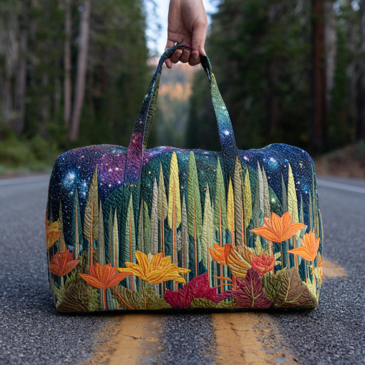 Evergreen Path Quilted Duffle Bag