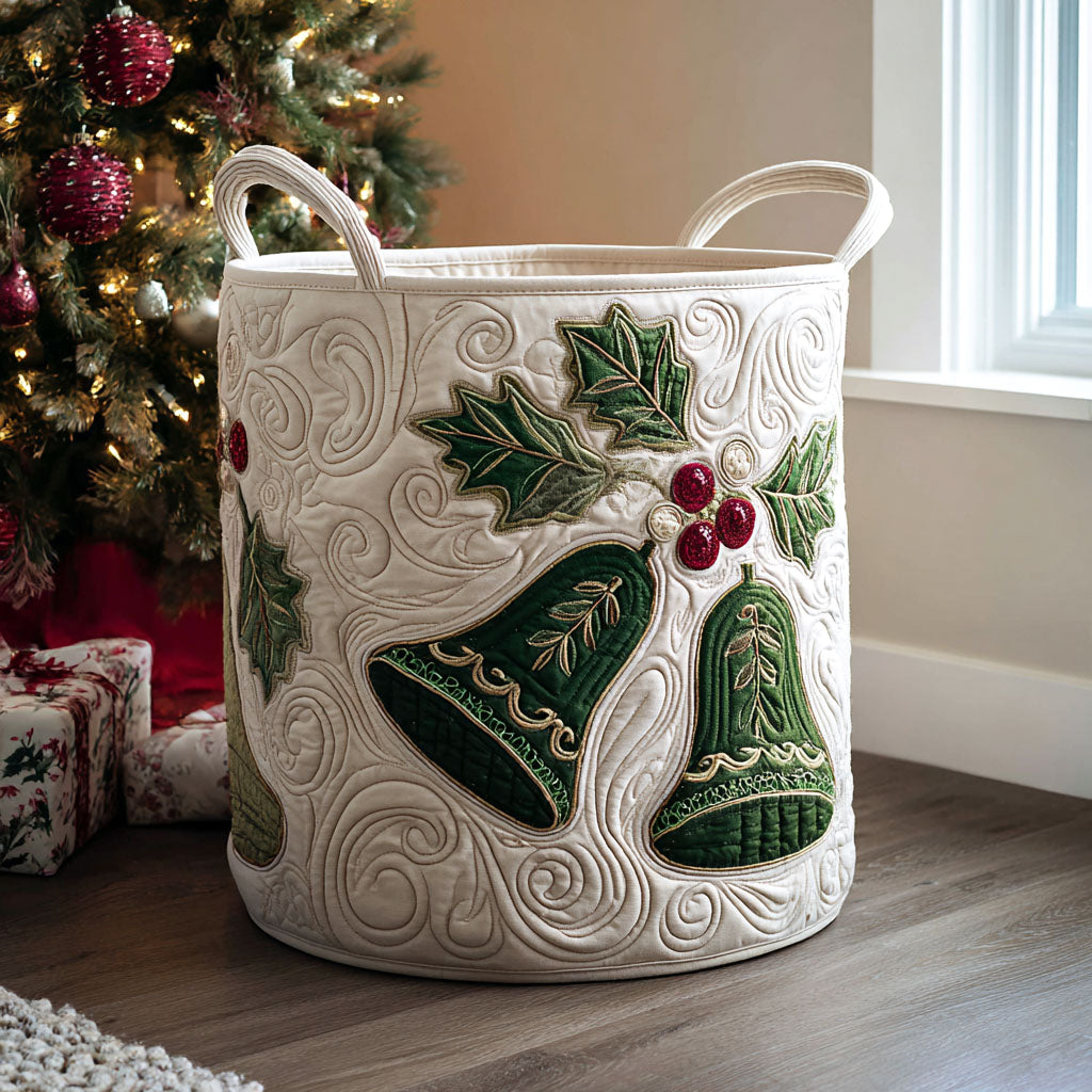 Chrisrtmas Quilted Laundry Basket