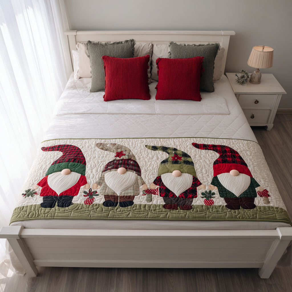Christmas Quilted Bed Runner