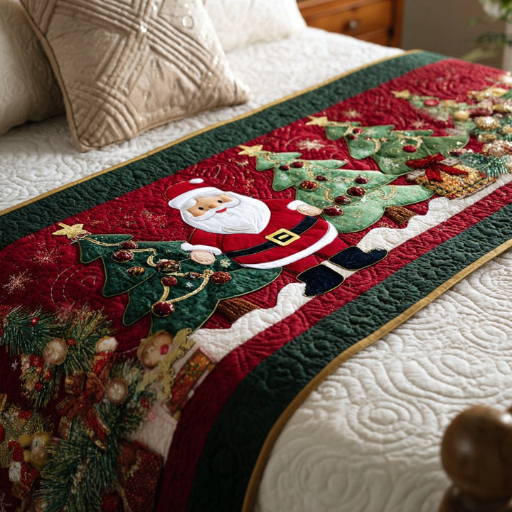 Evergreen Joy Quilted Bed Runner