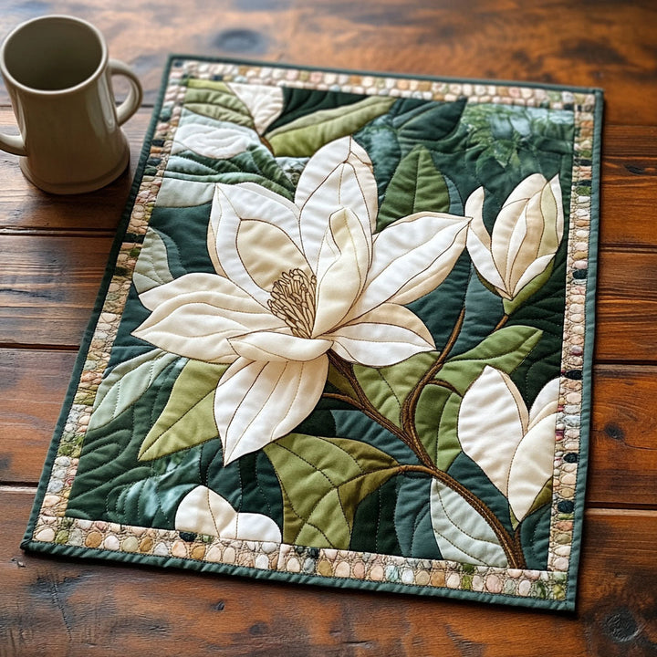 Evergreen Magnolia Quilted Placemat