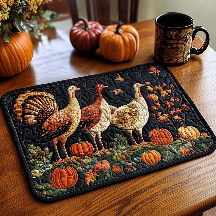 Fall Harvest Stroll Quilted Placemat