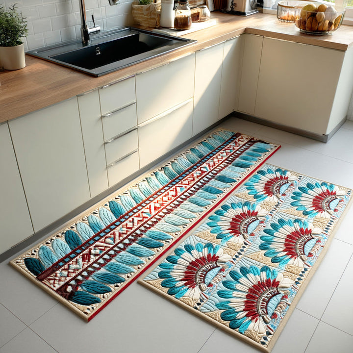 Feathered Crown Kitchen Area Rug