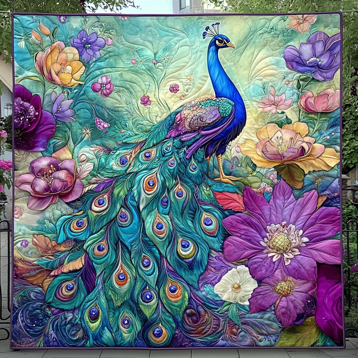 Feathers of Fantasy Quilted Blanket