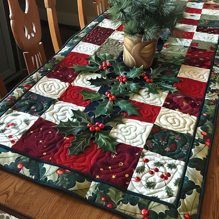 Festive Sleigh Quilted Table Runner
