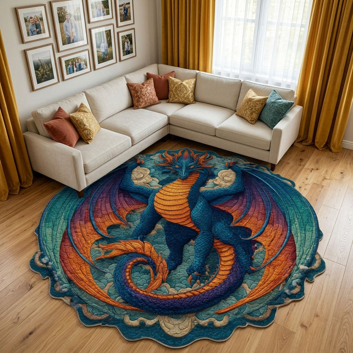 Fire Dragon Custom Shape Area Rug