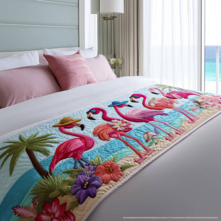 Flamingo Bay Quilted Bed Runner