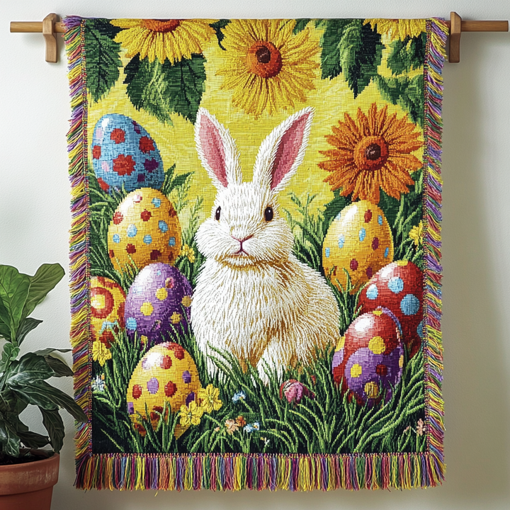 Floral Delight Woven Sofa Blanket